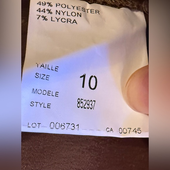 JS Collection  layered Sleeve with cuff Jacket Blazer Brown Satin retro size 10 - Picture 11 of 16